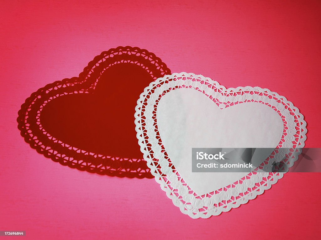 Forma de coração Doilies - Royalty-free Amor Foto de stock