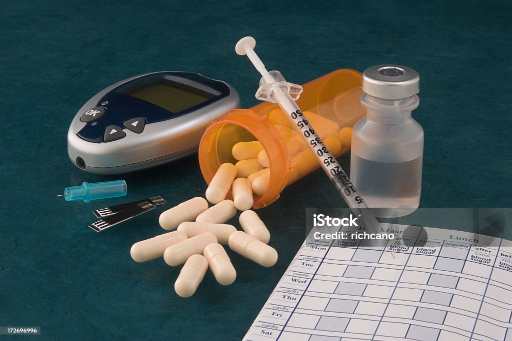 Itens para diabéticos - Foto de stock de Diabetes royalty-free