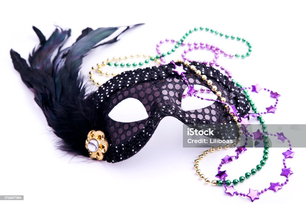 Mardi Gras-Maske - Lizenzfrei Freisteller – Neutraler Hintergrund Stock-Foto