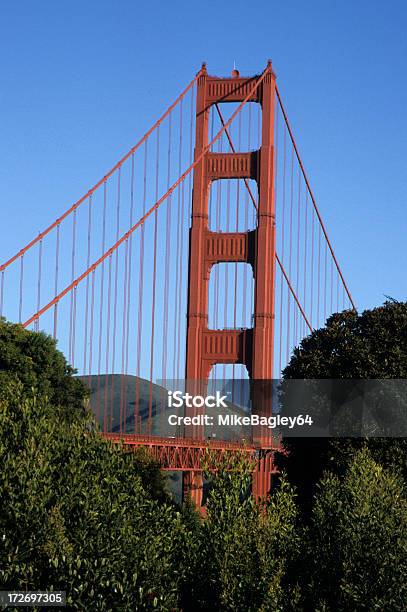 Stanchion Ponte Golden Gate - Fotografias de stock e mais imagens de Baía de São Francisco - Baía de São Francisco, Califórnia, Destino de Viagem
