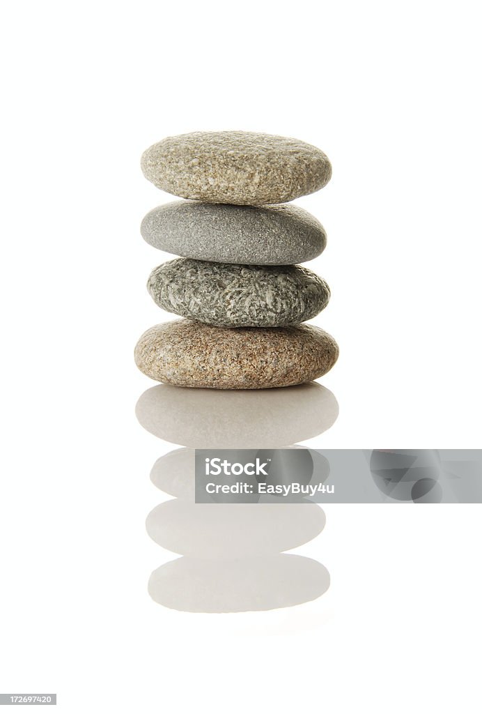 Stack of pebbles Stack of pebbles isolated on white. More in lightbox... Copy Space Stock Photo