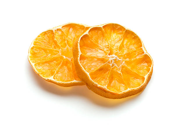 Dried Tangerine Slices, isolated stock photo