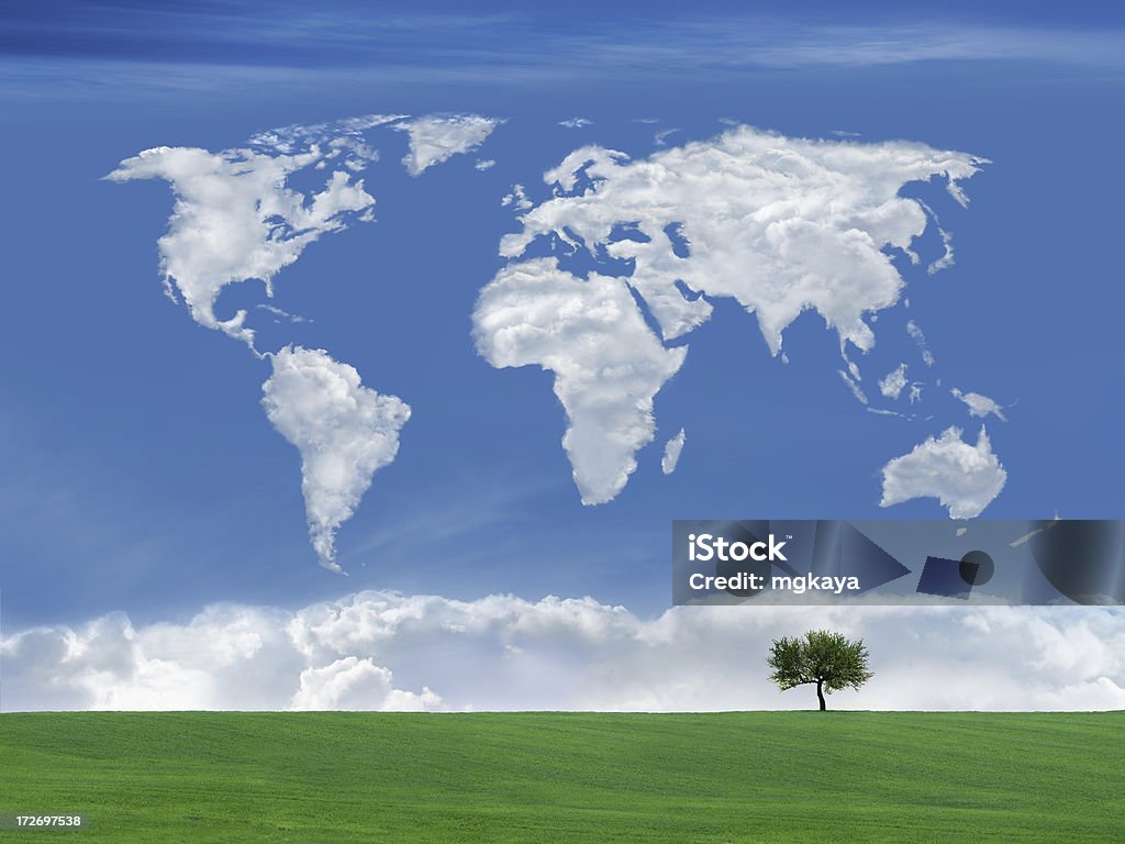 Welt Wolken 3 - Lizenzfrei Weltkarte Stock-Foto