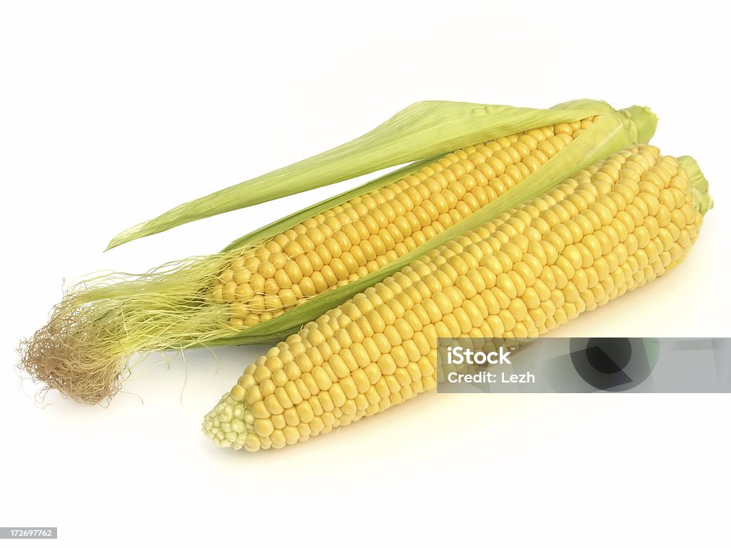 Ucho dwa kukurydziany - Zbiór zdjęć royalty-free (Białe tło)
