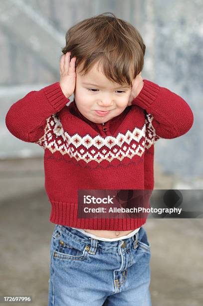 Toddler Boy Hears No Evil Stock Photo - Download Image Now - Hands Covering Ears, Toddler, Baby - Human Age