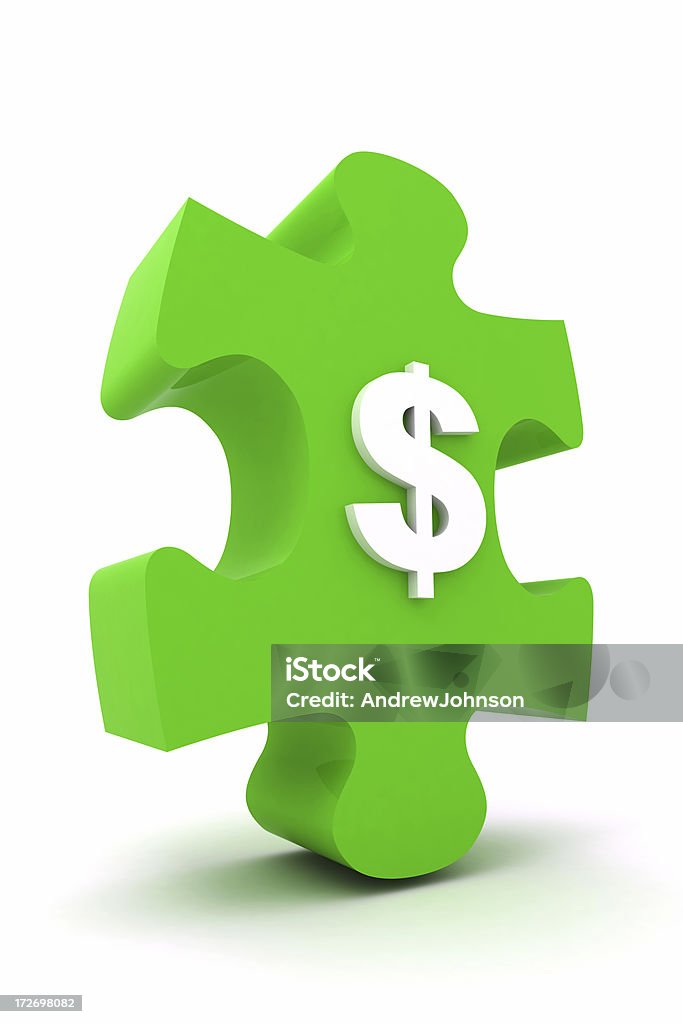 Jigsaw Puzzle Making Money Stock Photo