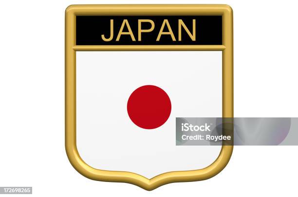 Foto de Shield Patchjapão e mais fotos de stock de Bandeira - Bandeira, Bandeira Japonesa, Bandeira nacional