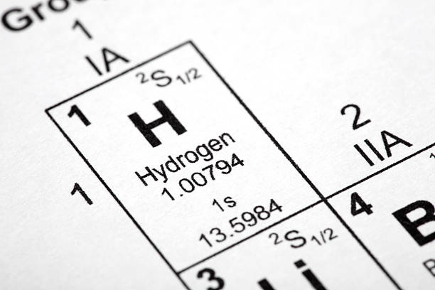 Hydrogen Element Periodic table detail of hydrogen. Taken from public domain periodic table from nist.gov periodic table photos stock pictures, royalty-free photos & images