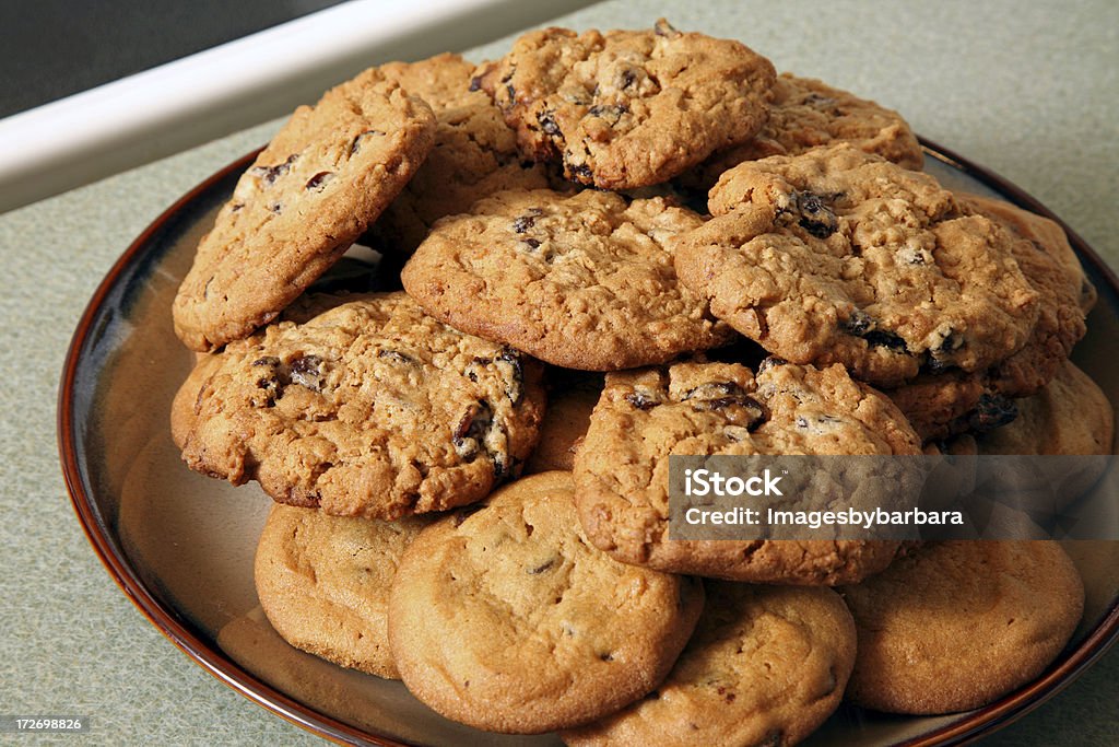 Yummy Cookies ready to eat. Oatmeal Cookie Stock Photo