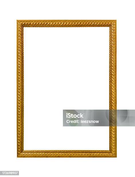 Elegant Simple Gold Frame Stock Photo - Download Image Now - Border - Frame, Carving - Craft Product, Picture Frame