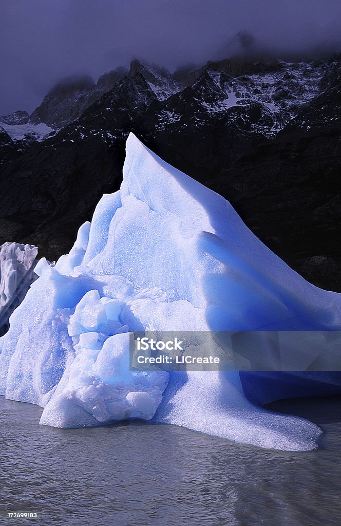 부유식 빙산 회색 호수, 토러스 델 파이네, 칠레 - 로열티 프리 겨울 스톡 사진