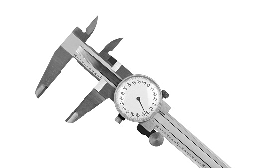 Vernier Dial Caliper isolated on white.Please also see: