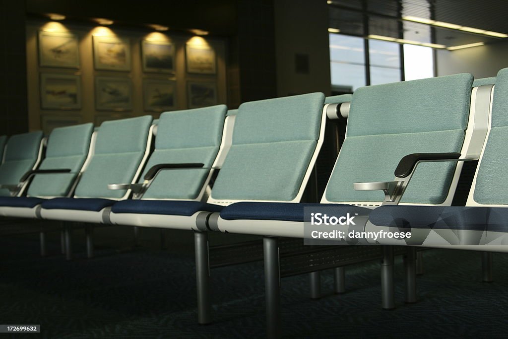 Flughafen-Terminal - Lizenzfrei Abenddämmerung Stock-Foto