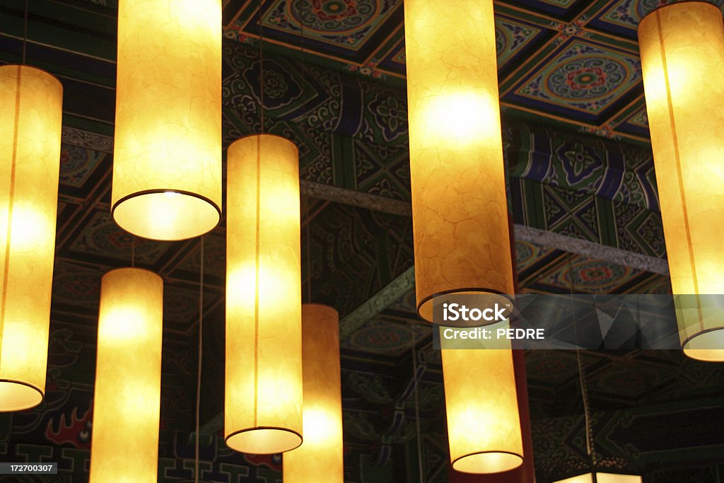 Lanternas Chinesas - Foto de stock de Amarelo royalty-free
