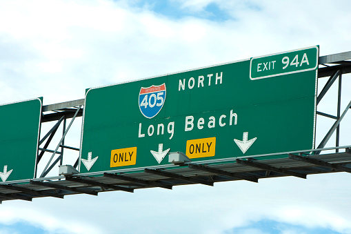 A freeway sign in California.