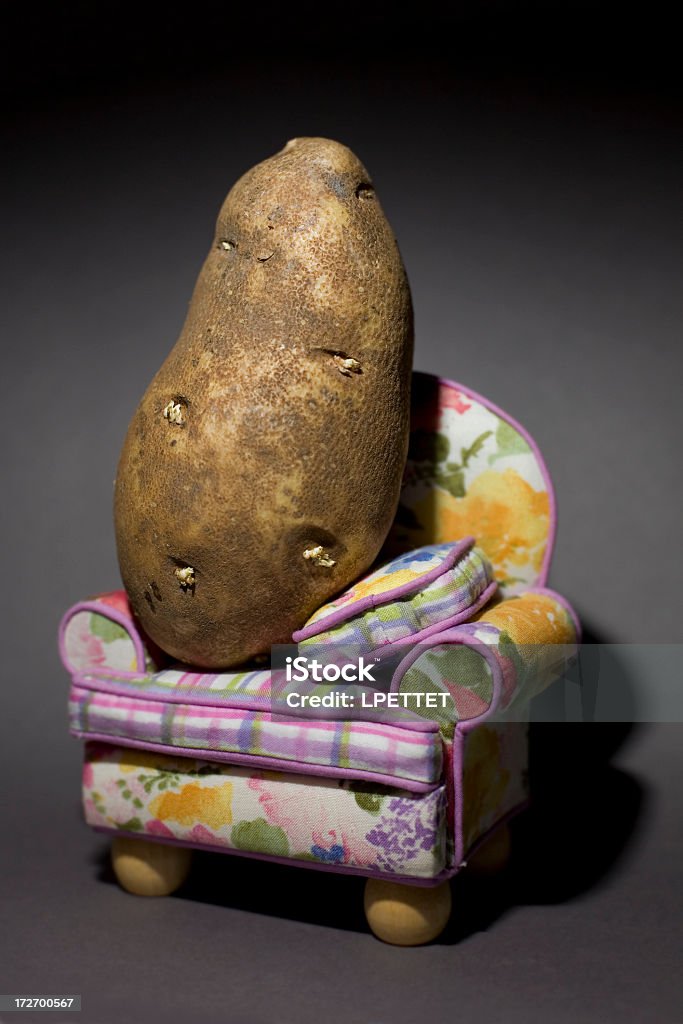 Couch-Potato wird buchstäblich - Lizenzfrei Kartoffel - Wurzelgemüse Stock-Foto