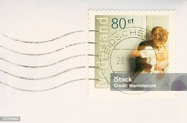 Foto de Selo Postal Recémcasados Holanda e mais fotos de stock de A Data - A Data, Branco, Carta - Documento