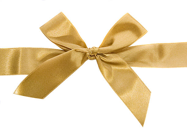 istock Perfect gold ribbon gently isolated on white 172700861