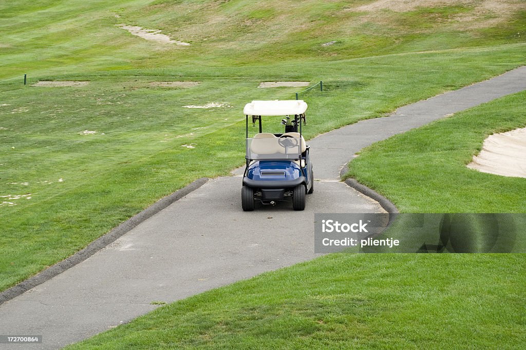 Golf Cart auf Passagiere warten - Lizenzfrei Blau Stock-Foto