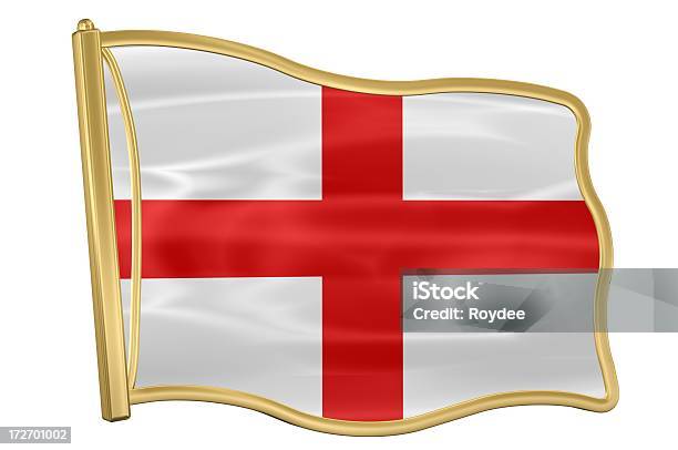 Flag Pin England Stock Photo - Download Image Now - Badge, Concepts, Cut Out