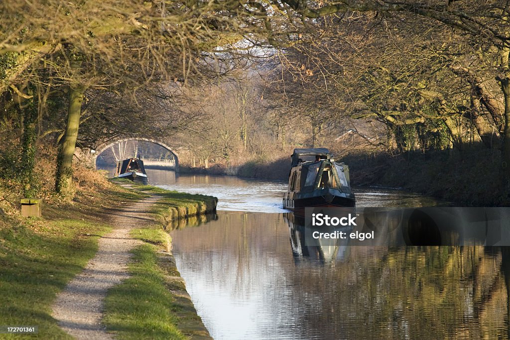 Canal de Bridgewater, Moore, Warrington, Cheshire - Foto de stock de Canal royalty-free