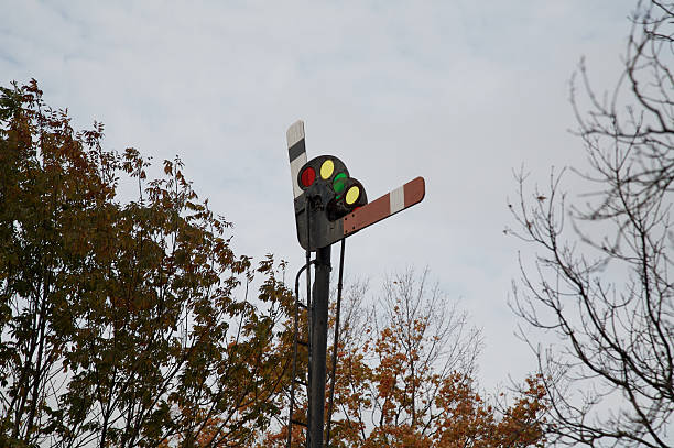 istock Old forgotten railway signal 172701831