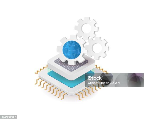 Technology Chip World System Stock Illustration - Download Image Now ...