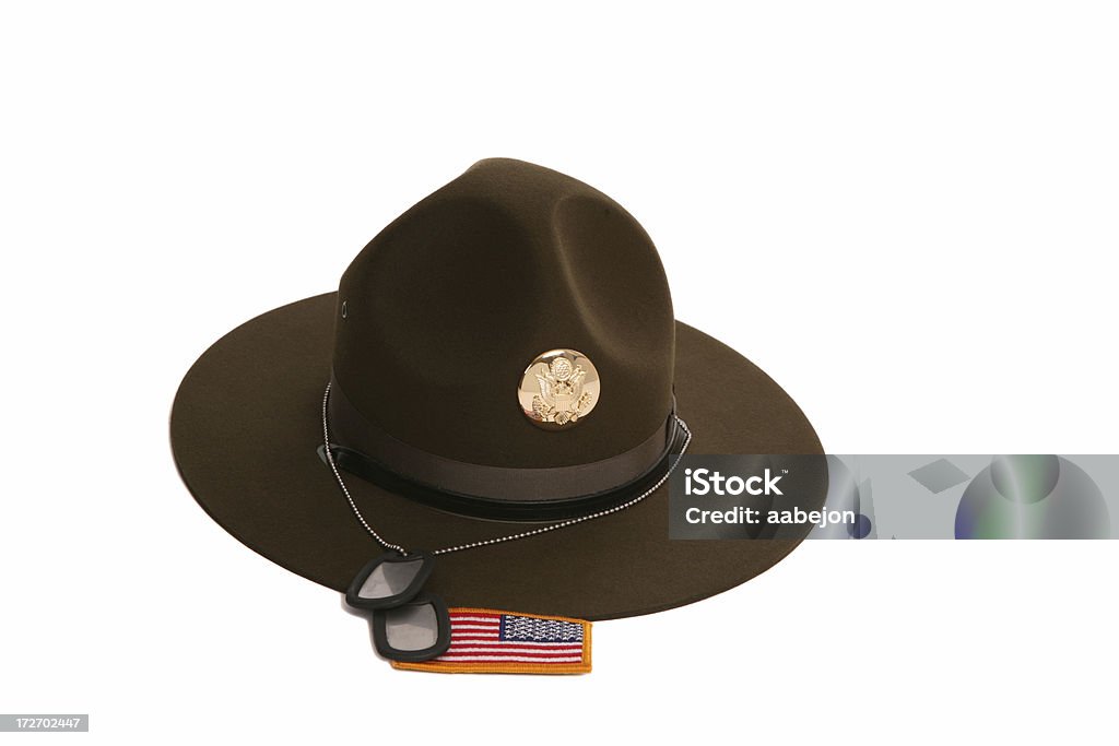 Wiertła Sargent kapelusz - Zbiór zdjęć royalty-free (Amerykańska flaga)