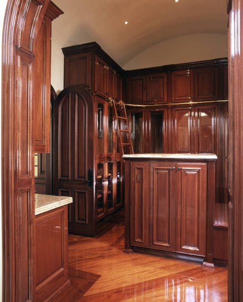 istock Elegant Wood Cabinetry 172702567