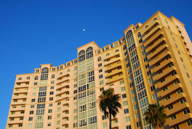 istock Seaside Luxury Apartment Building and Palm Tree 172702686