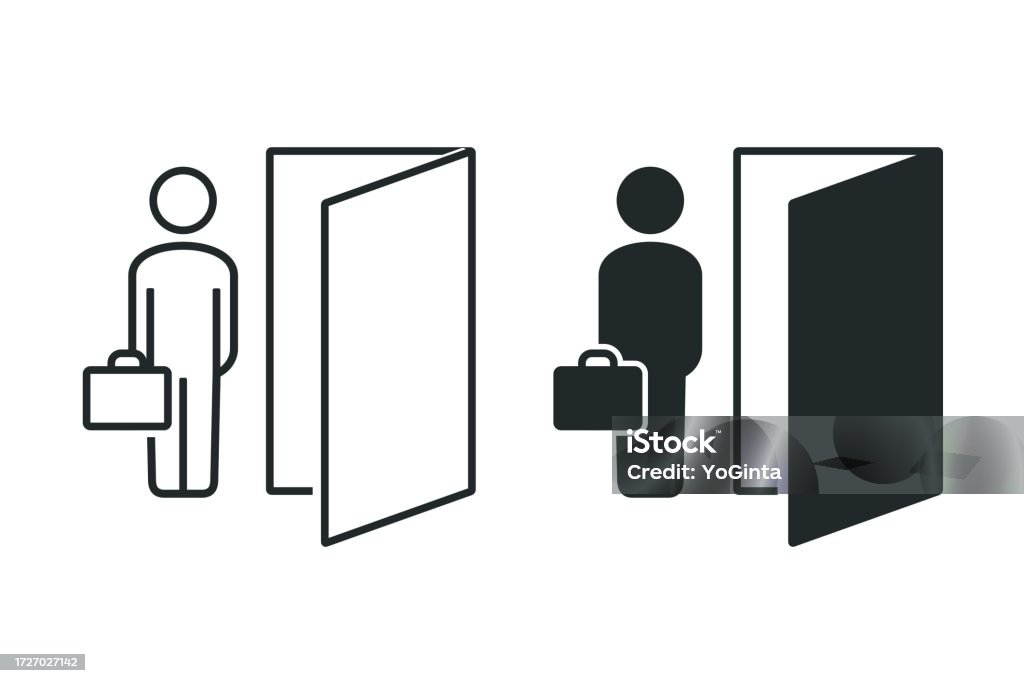 Exit Leave Employee Leave Exit Illustration Vector Stock Illustration - Download ...