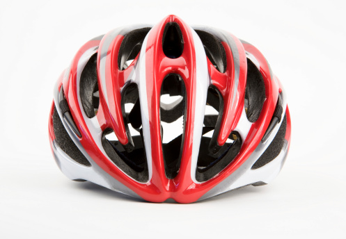 Moderna casco de bicicleta photo