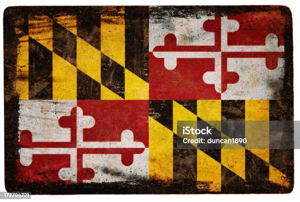 Bandiera Del Maryland Xxl - Fotografie stock e altre immagini di Bandiera del Maryland - Bandiera del Maryland, Esposto alle intemperie, Maryland - Stato