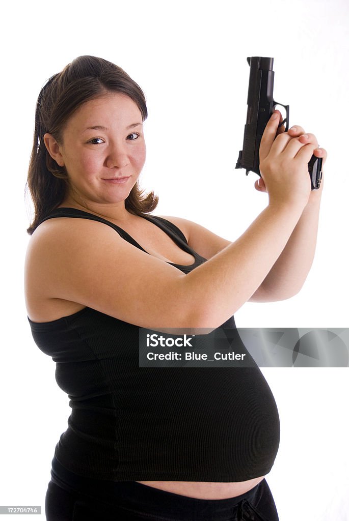 W ciąży z pistoletu 2 - Zbiór zdjęć royalty-free (Ciężarna)
