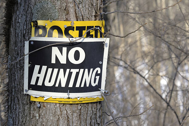 istock Posted. No hunting or Trespassing! 172704967