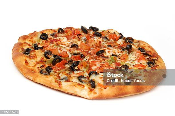 Pizza - Fotografie stock e altre immagini di Cena - Cena, Cibi e bevande, Cibo