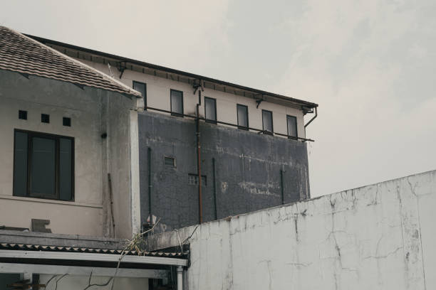 istock part of the large hotel building. 1727056949