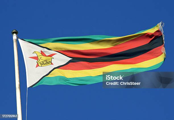 Foto de Bandeira De Zimbabué e mais fotos de stock de Apartheid - Apartheid, Harare, Bandeira