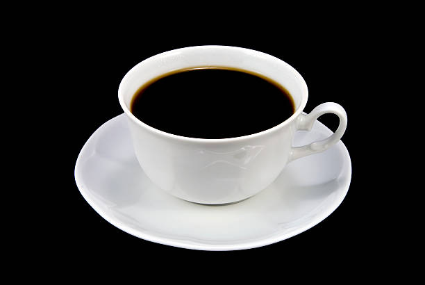 White ceramic cup of coffe stock photo