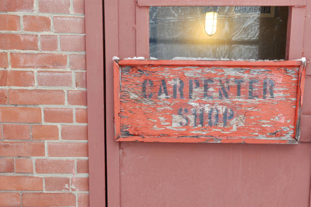 istock Old carpenter shop sign 172706223