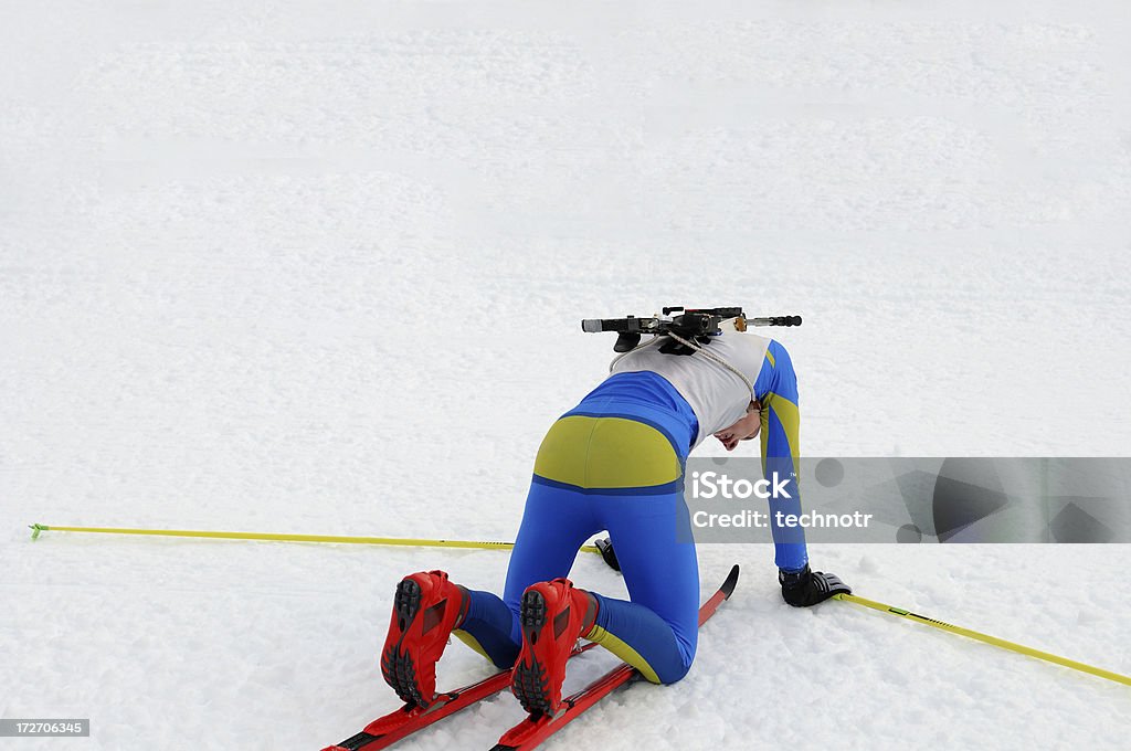 Biatlón la competencia - Foto de stock de Esquí de fondo libre de derechos