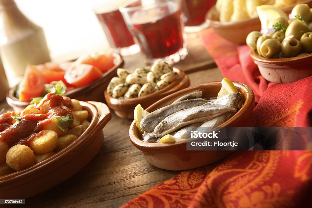 Espanhol imagens estáticas: Tapas de anchovas - Foto de stock de Cultura Espanhola royalty-free