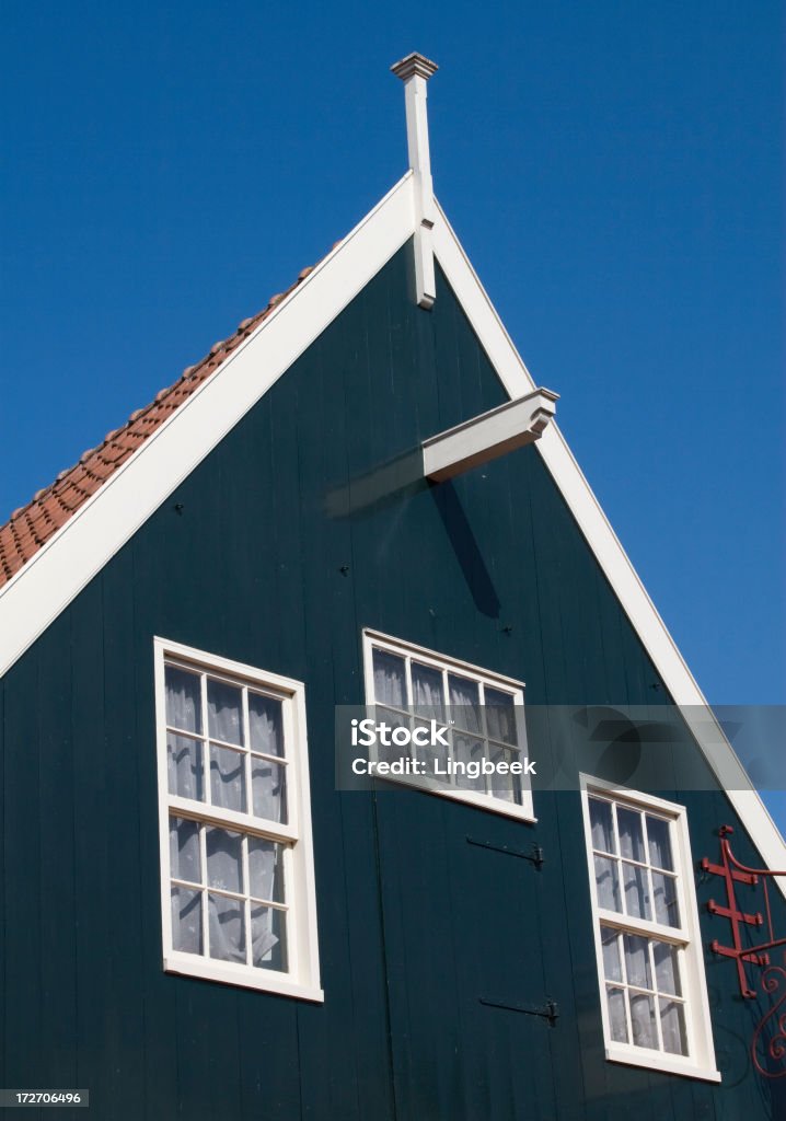 Dutch traditional Facade Traditional facade in the Netherlands in Edam (Volendam) a touristic town close to the capital Amsterdam. Amsterdam Stock Photo