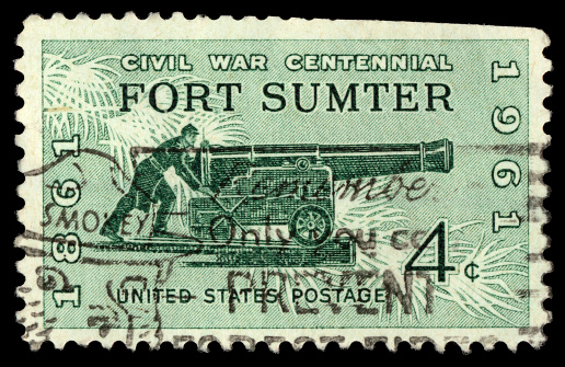 vintage civil war stamp
