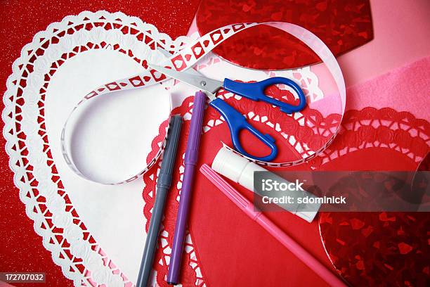 Der Valentinstag Stockfoto und mehr Bilder von Filzstift - Filzstift, Fotografie, Handgemacht