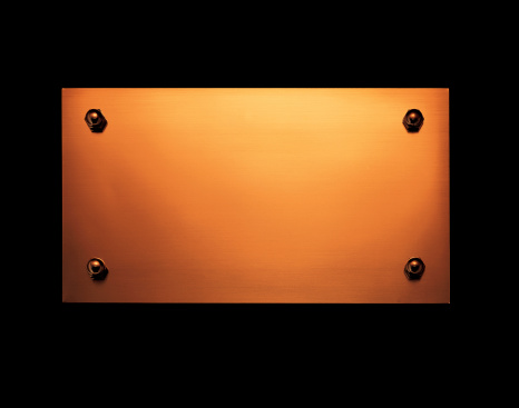 high resolution metal doorplate with screw