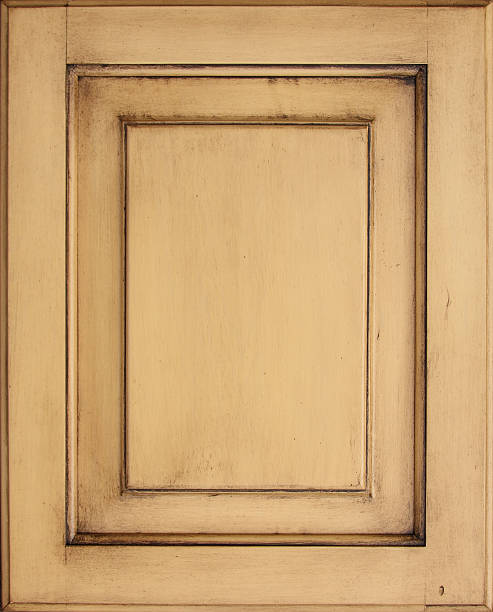 Distressed Cabinet Door stock photo
