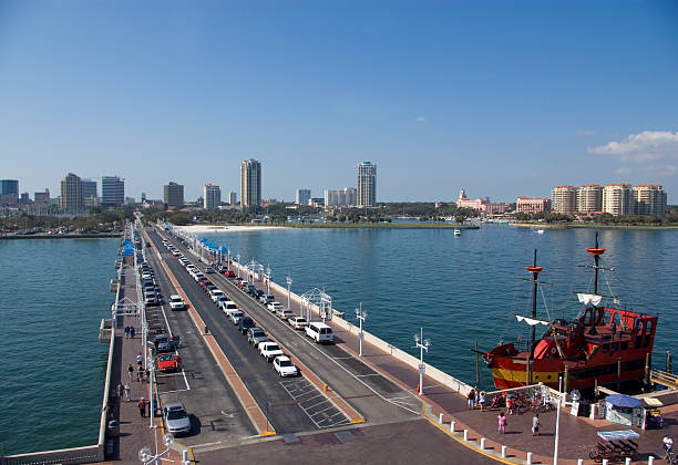 St. Petersburg, Florida Waterfront cityscape stock photo