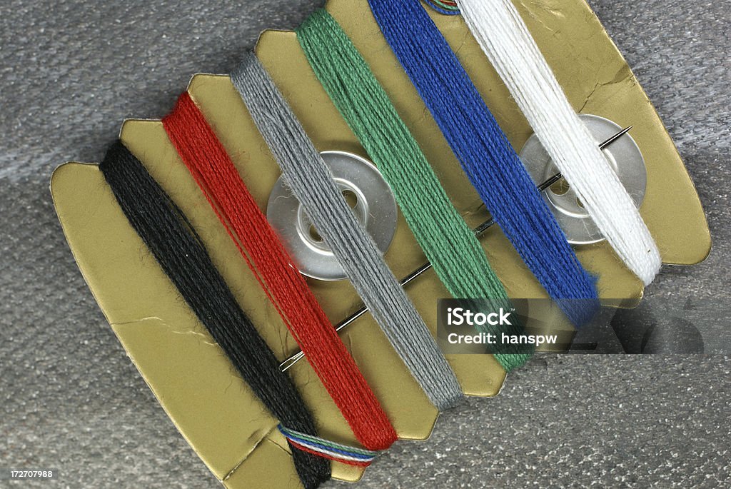 needle and thread small sewing kit for away First Aid Kit Stock Photo