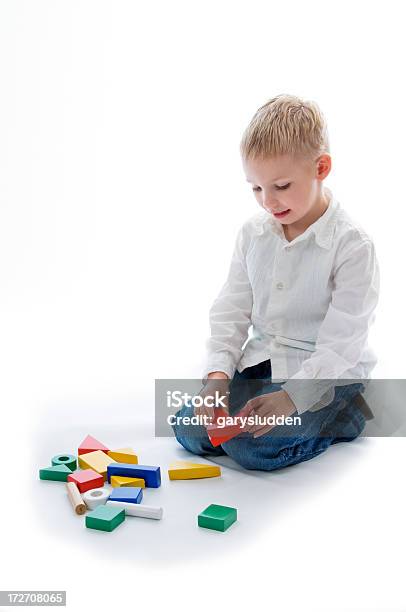 Playing With Building Blocks Stock Photo - Download Image Now - 4-5 Years, 6-7 Years, Adolescence